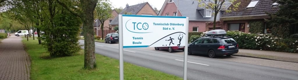 Geschäftsstelle 2 Einfahrt zur Geschäftsstelle des TCO, hier als Gäste spielen