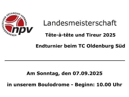 Endturnier der Landesmeisterschaften Tête-à-tête und Tireur beim TCO Süd